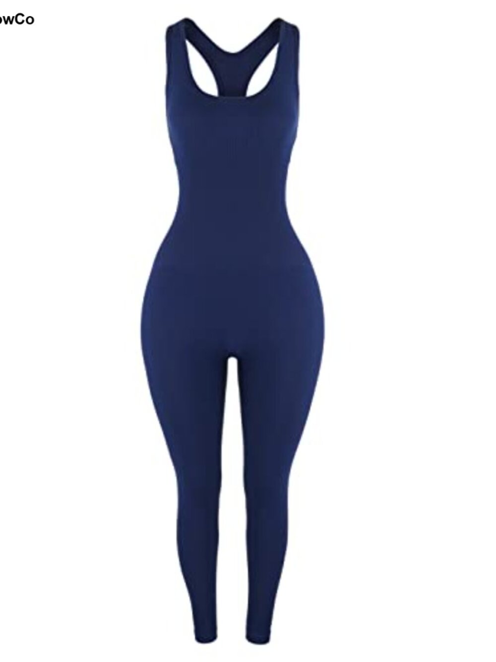 Tummy Control Racerback Workout Jumpsuit Seamless High Compression